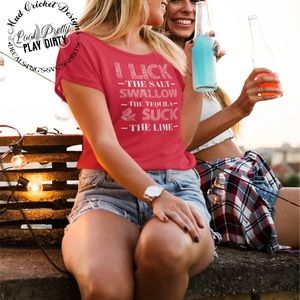 Original Mud Cricket Designs Lick Swallow Suck graphic Tee